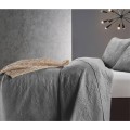 (B) Kpl 260x250 VELVET CLARA antracyt z poszewkami na poduszkę 