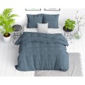140x220 kpl pościeli STONE WASHED bawełna niebieski