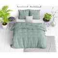 140x220 kpl pościeli STONE WASHED bawełna zielony