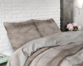 200x220 MARCUS brąz kpl pościeli bawełnianej mix