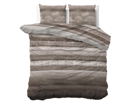 200x220 MARCUS brąz kpl pościeli bawełnianej mix