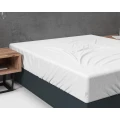 90x200cm prześcieradło na gumce flanela k. biały
