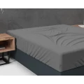 90x200cm prześcieradło na gumce flanela k. antracyt