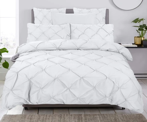 240x220/240 SALVADOR biały kpl pościeli drapowana bawełna