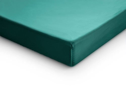 160x200 luksusowe prześcieradło dzielone z bawełny satynowej na materac nawierzchniwy ciemna zieleń