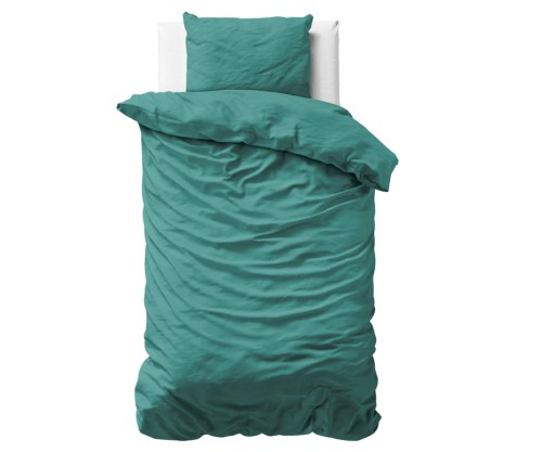 UNI SATIN kpl pościeli bawełna satynowa ciemna zieleń 140x200/220