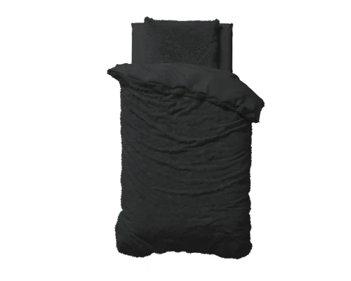 140x220 TEDDY kpl pościeli pluszowej antracyt