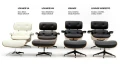 LOUNGE HM PREMIUM SZEROKI  fotel biały z elementami z drewna orzech
