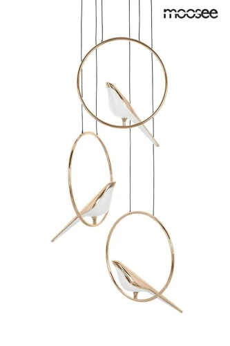 BIRD DISC złota lampa wisząca 