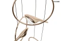 BIRD DISC złota lampa wisząca 