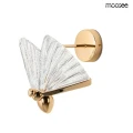 BUTTERFLY M złota lampa ścienna kinkiet