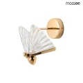 BUTTERFLY S złota lampa ścienna kinkiet