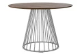 GLAM WALNUT 110 stół fornir orzechowy na chromowanej podstawie