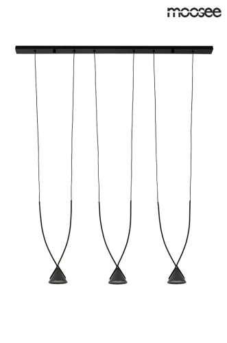 ATLAS 3 czarna lampa wisząca 