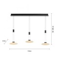 LAUTADA lampa wisząca 2081-18 czarna