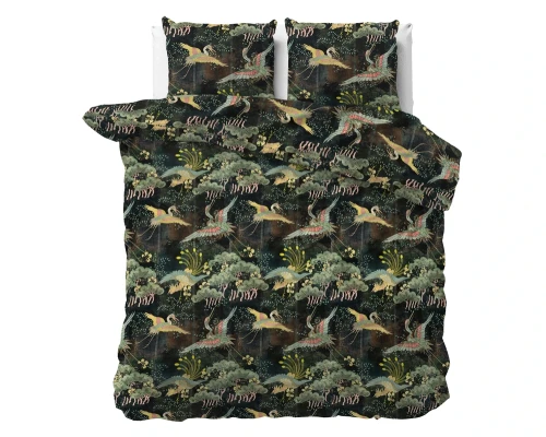 240x220/240 LISETTE zielony  satyna baw. kpl pościeli