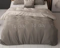 200x220 LIVE TODAY brązowo-szary  mix bawełny  kpl pościeli
