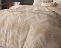 140x220 VISGRAAT piaskowy  mix bawełny  kpl pościeli