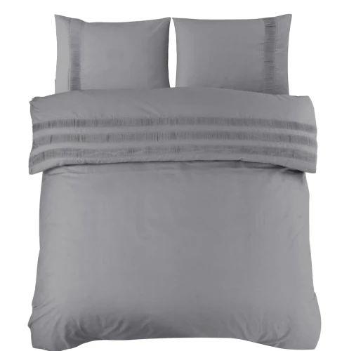 200x220 BALI szary  kpl pościeli bawełna