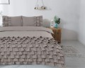 240x220 CYPRUS brąz  kpl pościeli bawełna