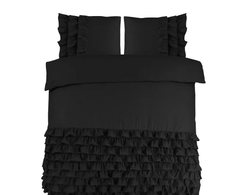 200x220 CYPRUS czarny  kpl pościeli bawełna