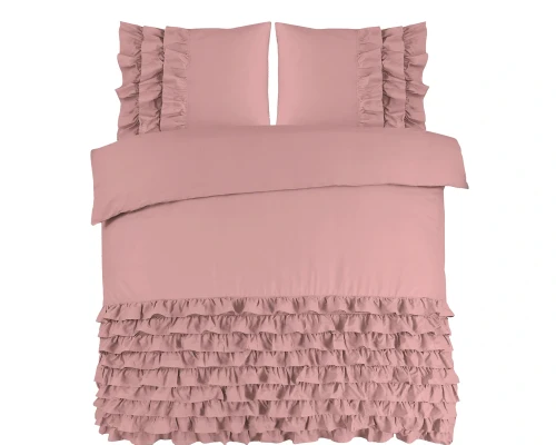 200x220 CYPRUS róż  kpl pościeli bawełna