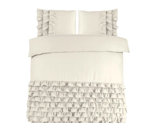 200x220 CYPRUS krem  kpl pościeli bawełna