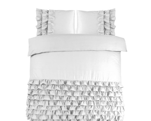 200x220 CYPRUS biały  kpl pościeli bawełna