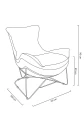 OTILIA STAND VELVET czarny fotel 