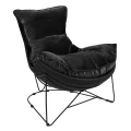 OTILIA STAND VELVET czarny fotel 
