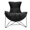 OTILIA STAND VELVET czarny fotel 