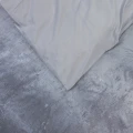 240x220 CRYSTAL aksamit k. szary  kpl pościeli