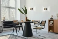 EOS czarny chrom lampa ścienna 
