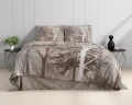 200x220 INDRE szary  kpl pościeli bawełna satynowa