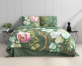 200x220 CHANDA zielony  kpl pościeli bawełna