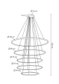 RING SLIM L złota lampa wisząca 