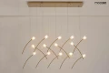 TULIPPE 14 LINE  złota lampa wisząca 