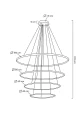 RING SLIM M złota lampa wisząca 