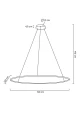 RING SLIM 120 złota lampa wisząca 