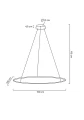 RING SLIM 100 złota lampa wisząca 