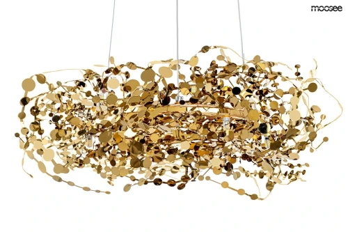 MONETE 80 metalowa lampa wisząca k. złoty