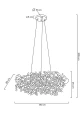 MONETE 80 metalowa lampa wisząca k. złoty