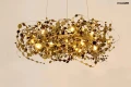 MONETE 60 metalowa lampa wisząca k. złoty