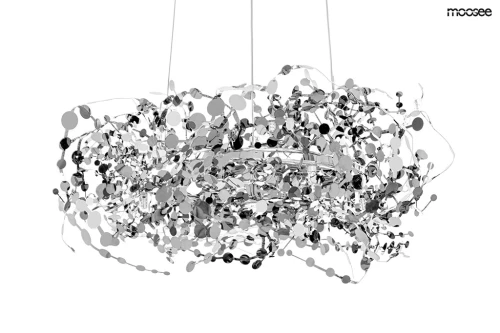 MONETE 60 metalowa lampa wisząca k. srebrny