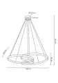 WAVE 160A chromowana lampa wisząca 