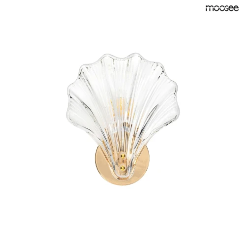 CONCHA złota lampa ścienna kinkiet