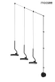 FLAT 3 czarna minimalistyczna lampa wisząca 
