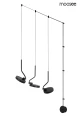 FLAT 3 czarna minimalistyczna lampa wisząca 