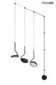 FLAT 3 czarna minimalistyczna lampa wisząca 