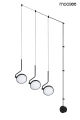 FLAT 3 czarna minimalistyczna lampa wisząca 